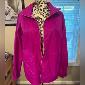 Hot pink, Columbia raincoat